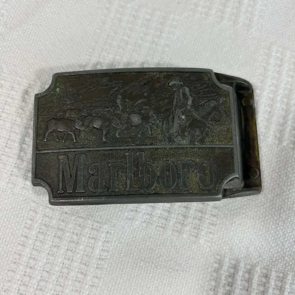 Malboro Belt Buckle Brass Vintage